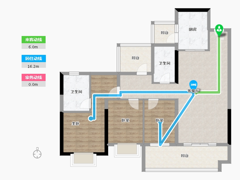 广东省-湛江市-方圆雅颂御府-100.00-户型库-动静线