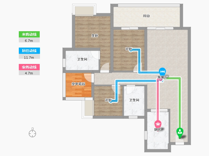 广东省-湛江市-保利海上大都汇-94.41-户型库-动静线