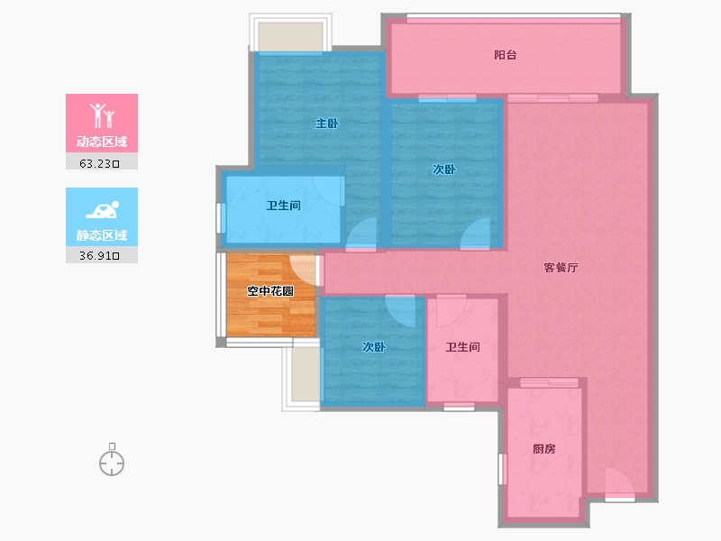 广东省-湛江市-保利海上大都汇-94.41-户型库-动静分区