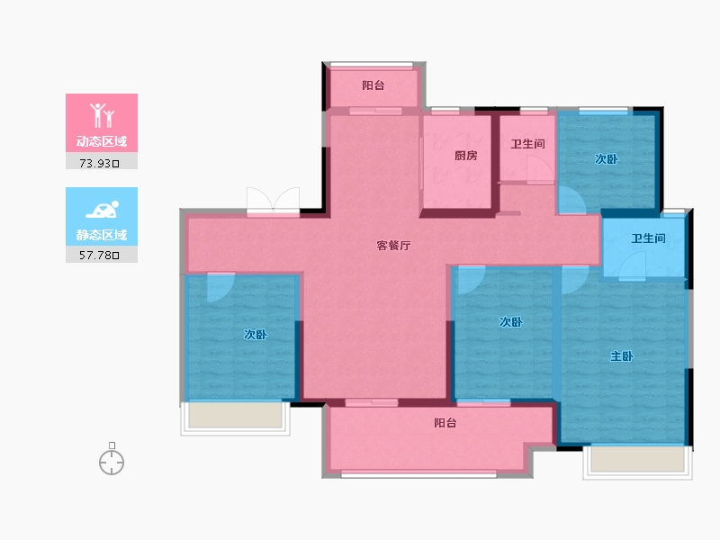 河南省-安阳市-​星联开元筑-118.40-户型库-动静分区