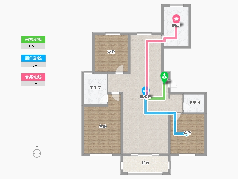 河北省-沧州市-泊头中城国际小区-125.00-户型库-动静线