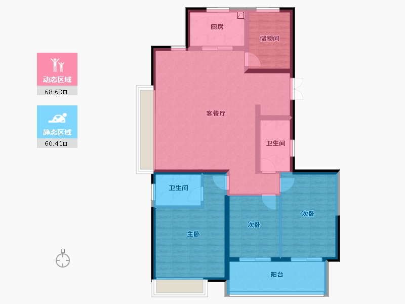 安徽省-安庆市-置地安庆中心-116.41-户型库-动静分区