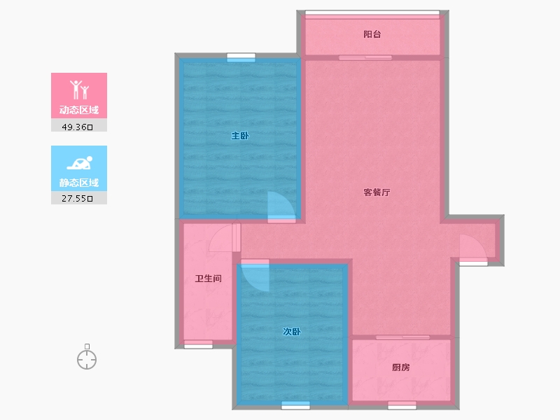 上海-上海市-荣汇公寓-80.00-户型库-动静分区