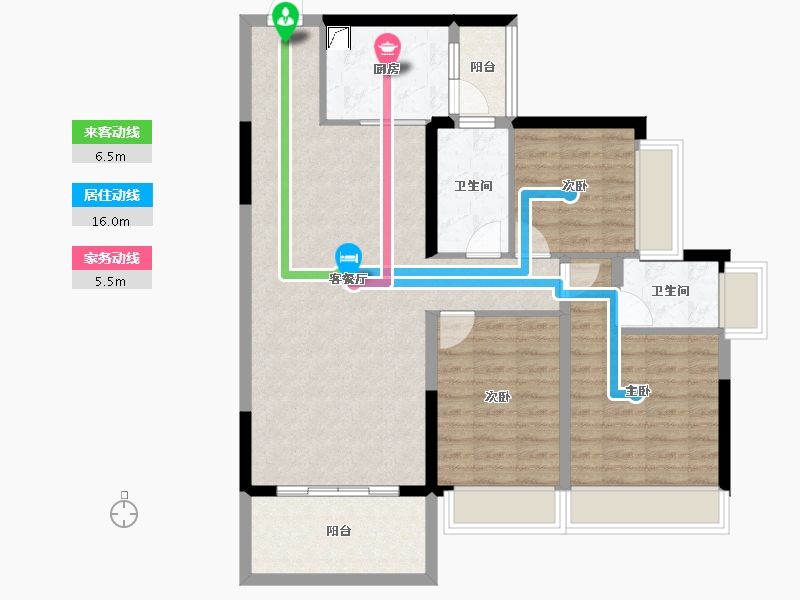 广东省-梅州市-正兴时代峰汇-95.05-户型库-动静线