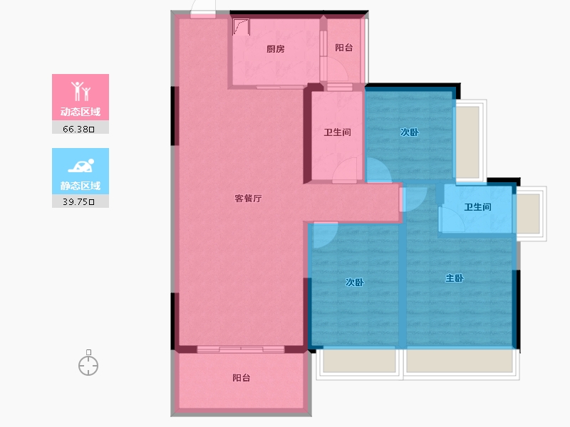 广东省-梅州市-正兴时代峰汇-95.05-户型库-动静分区