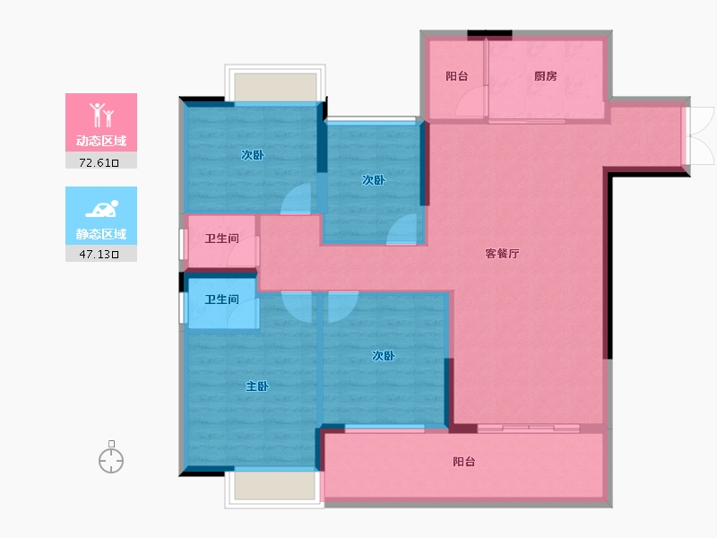 广东省-梅州市-锦绣江南-108.08-户型库-动静分区