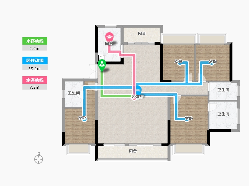 广东省-梅州市-蕉岭汇珑湾-144.66-户型库-动静线