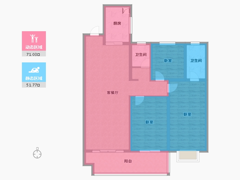 陕西省-宝鸡市-山河大观-110.01-户型库-动静分区