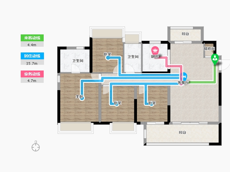 湖南省-株洲市-株洲建发央著-113.68-户型库-动静线