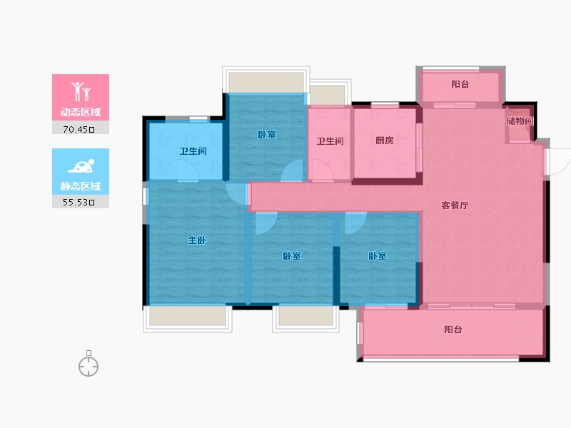 湖南省-株洲市-株洲建发央著-113.68-户型库-动静分区