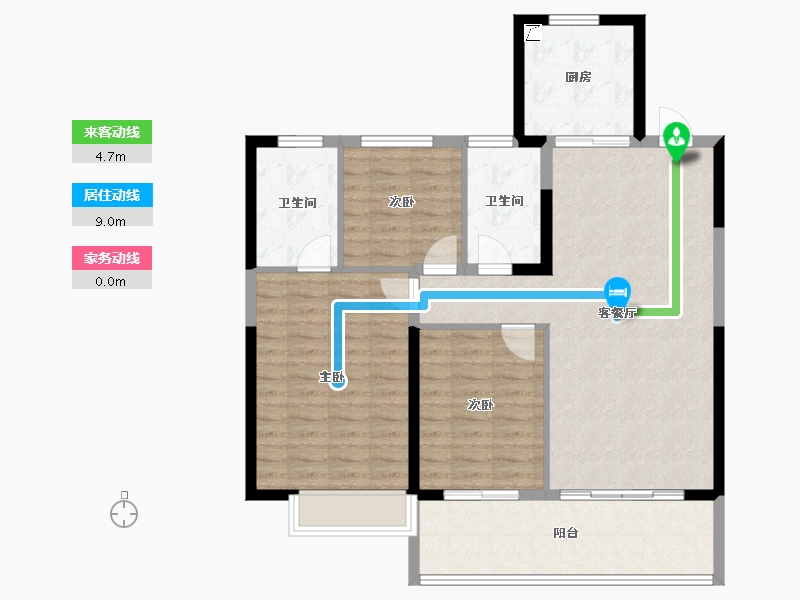 安徽省-安庆市-置地安庆中心-101.56-户型库-动静线