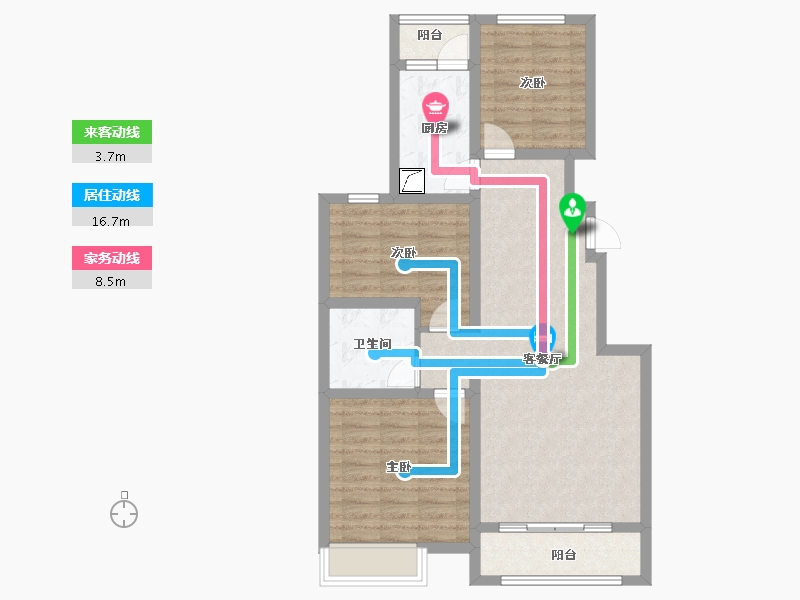 河北省-廊坊市-中远·泷玺臺-82.41-户型库-动静线