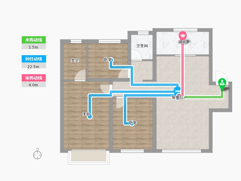 河北省-保定市-保利·堂悦-80.03-户型库-动静线