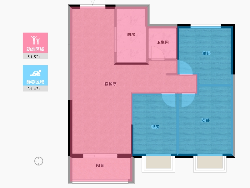 山西省-长治市-锦福苑-78.10-户型库-动静分区