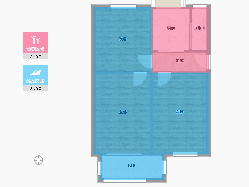 河北省-石家庄市-棉四-69.00-户型库-动静分区