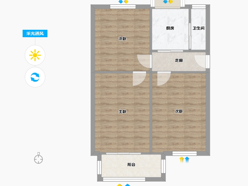 河北省-石家庄市-棉四-69.00-户型库-采光通风