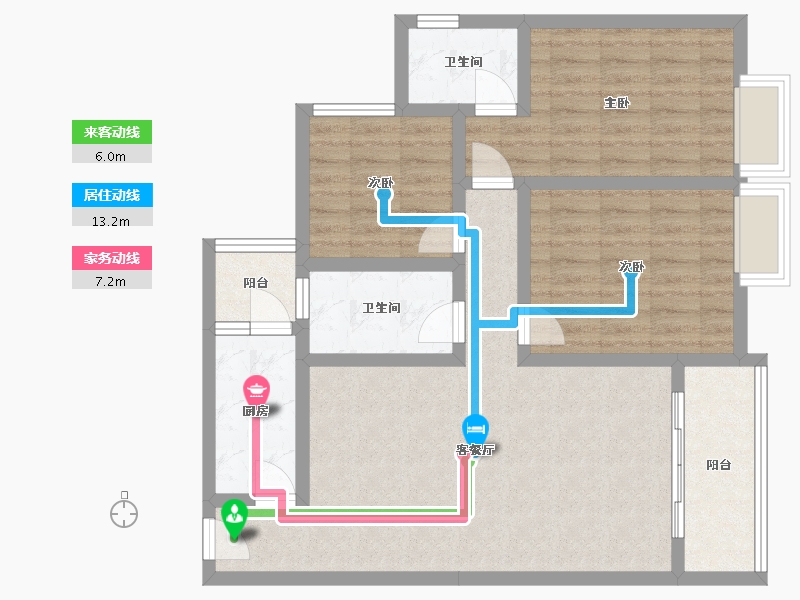 贵州省-遵义市-美域中央-87.74-户型库-动静线