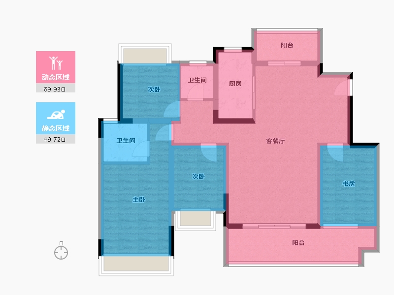 贵州省-遵义市-滨江和城-106.40-户型库-动静分区