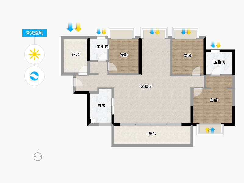 广东省-湛江市-湛江爱琴海国际广场-112.19-户型库-采光通风