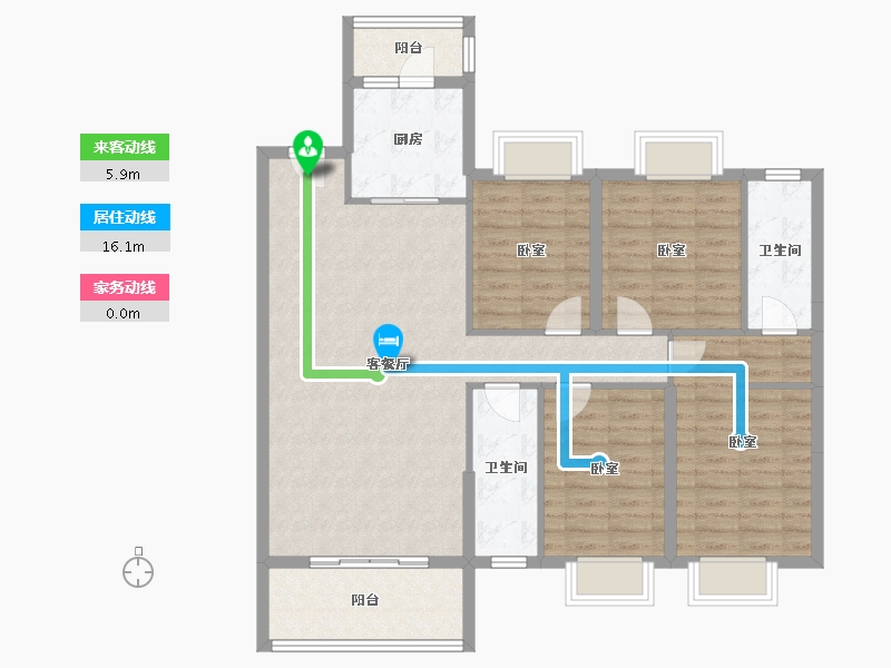 广东省-湛江市-奥园世耀中心城-111.92-户型库-动静线