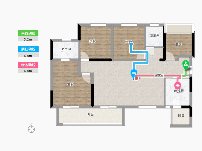 四川省-成都市-正黄翡翠堂-112.14-户型库-动静线