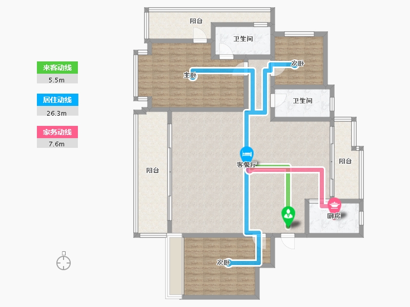 山东省-威海市-威高·七彩城春风里-150.00-户型库-动静线