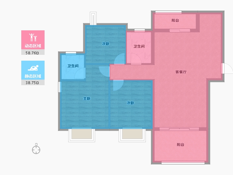 江西省-吉安市-东山中央首府-88.14-户型库-动静分区