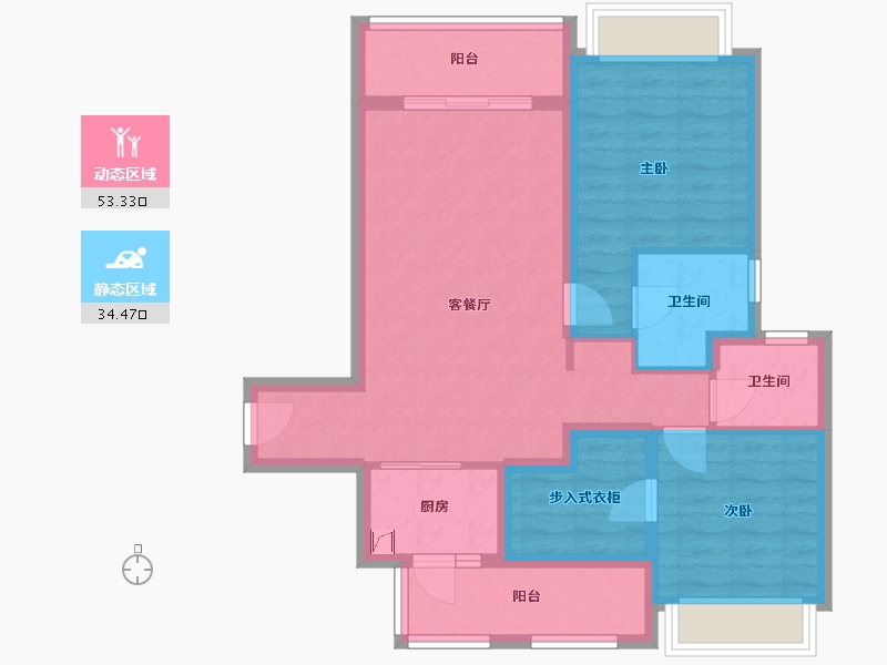 四川省-资阳市-隆基泰和·紫金台-78.00-户型库-动静分区