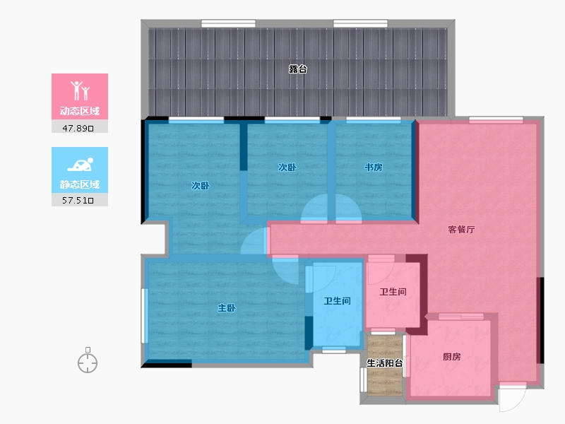 四川省-巴中市-云城书香美邸-124.56-户型库-动静分区