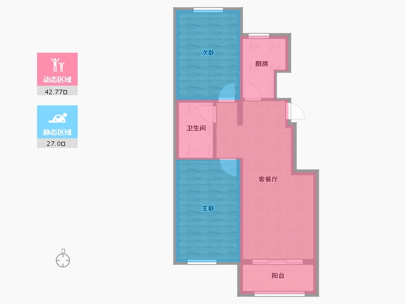 河北省-秦皇岛市-兴桐鑫城-61.93-户型库-动静分区