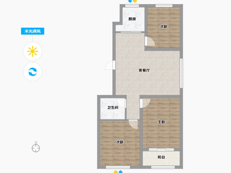 河北省-秦皇岛市-兴桐鑫城-75.92-户型库-采光通风