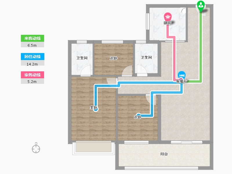 湖北省-黄冈市-义水星城-98.22-户型库-动静线