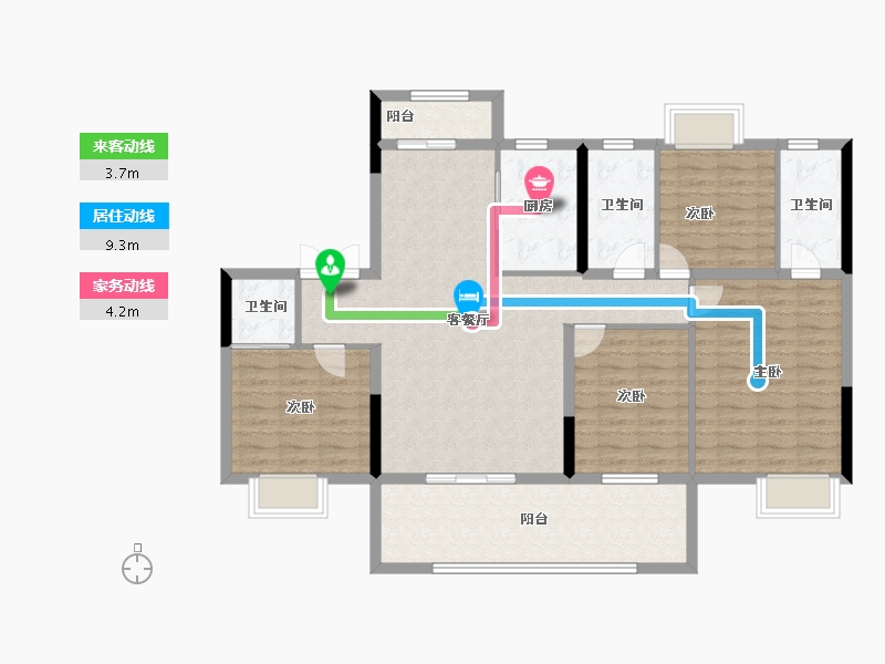 湖北省-宜昌市-建投时代印-114.80-户型库-动静线