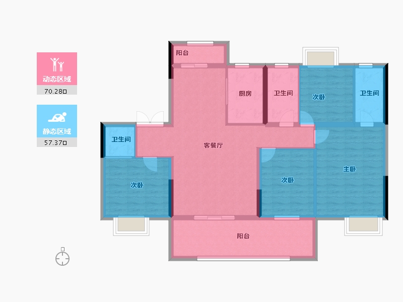 湖北省-宜昌市-建投时代印-114.80-户型库-动静分区