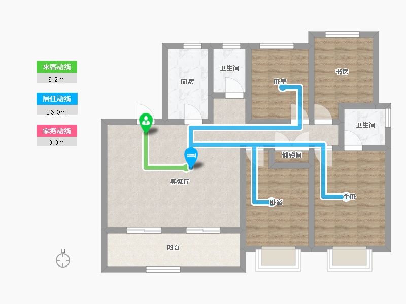 浙江省-丽水市-和泰南城璟园-92.81-户型库-动静线