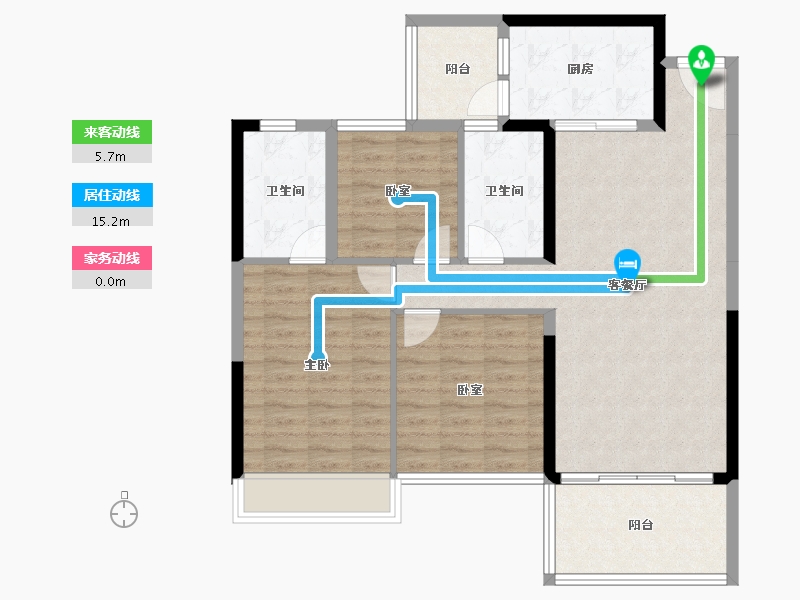 广东省-湛江市-致尚学府世家-96.04-户型库-动静线