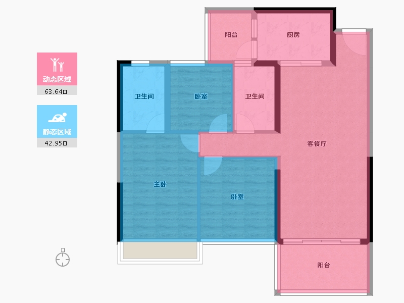 广东省-湛江市-致尚学府世家-96.04-户型库-动静分区