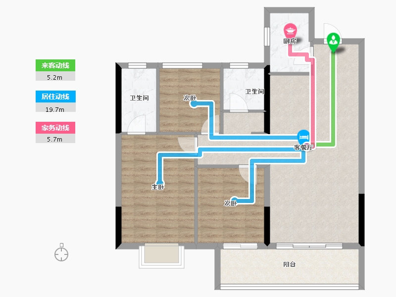 江西省-吉安市-鹭洲学府-91.41-户型库-动静线