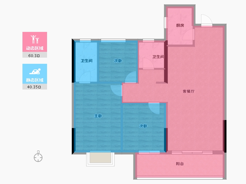 江西省-吉安市-鹭洲学府-91.41-户型库-动静分区