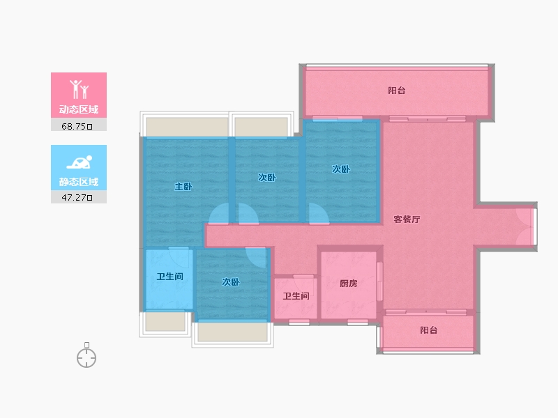 广东省-湛江市-湛江招商国际邮轮城-104.01-户型库-动静分区