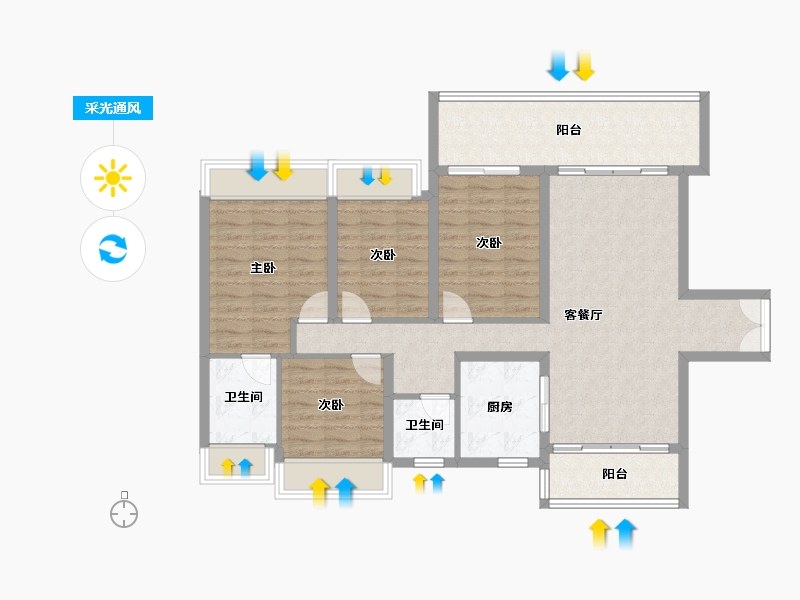 广东省-湛江市-湛江招商国际邮轮城-104.01-户型库-采光通风