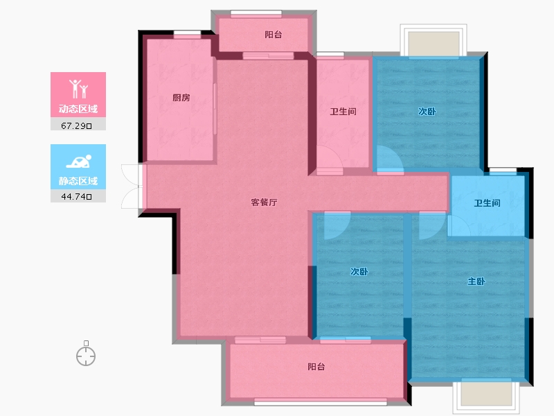 湖北省-宜昌市-建投时代印-100.19-户型库-动静分区