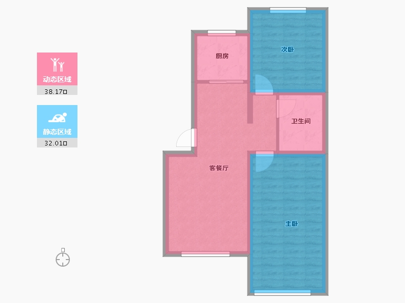 河北省-秦皇岛市-兴桐鑫城-62.43-户型库-动静分区