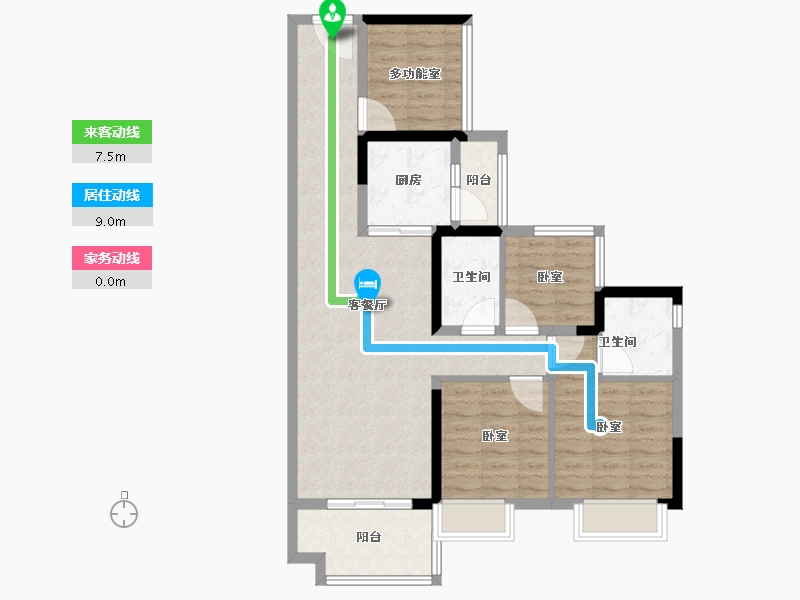 广东省-湛江市-廉江碧桂园大成花园-88.00-户型库-动静线