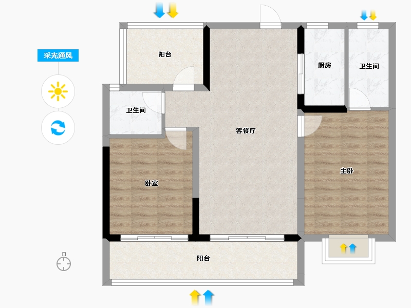 海南省-定安县-​首创森林湖-85.01-户型库-采光通风