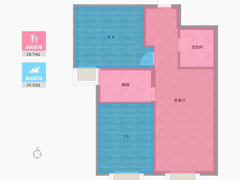 河北省-秦皇岛市-万科未来城二期-58.43-户型库-动静分区