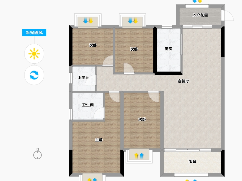 江西省-吉安市-鹭洲学府-110.29-户型库-采光通风