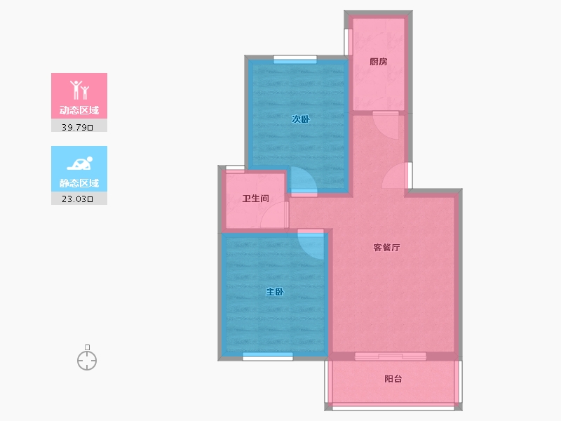 河北省-秦皇岛市-宏屹国际城-63.82-户型库-动静分区