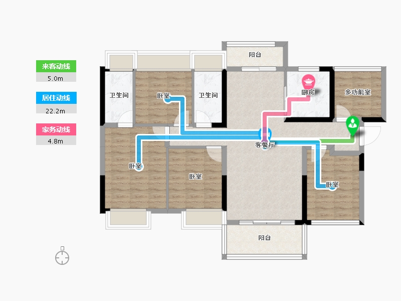 广东省-湛江市-廉江碧桂园大成花园-107.57-户型库-动静线