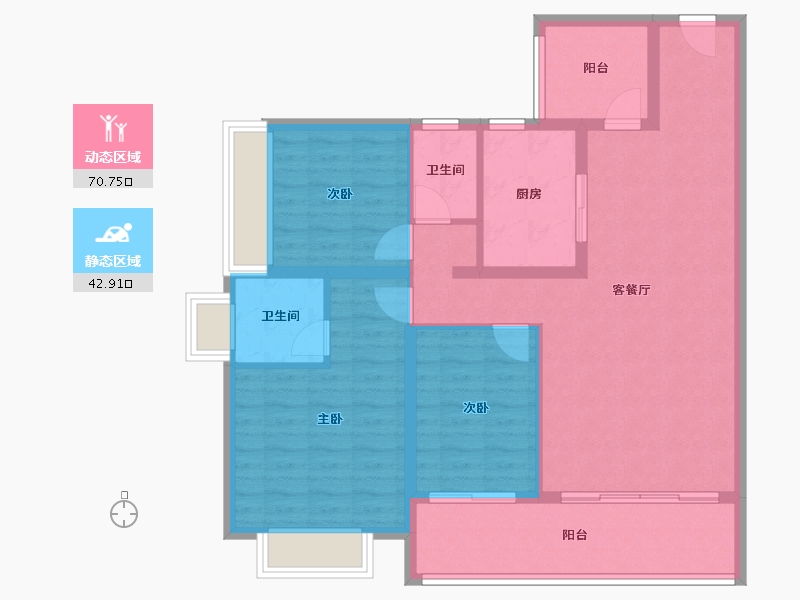 广东省-湛江市-湛江招商国际邮轮城-102.44-户型库-动静分区